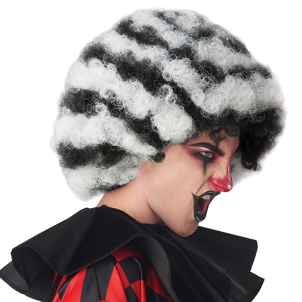 California Costumes Black and White Spiral Clown Afro Costume Wig 7221-216