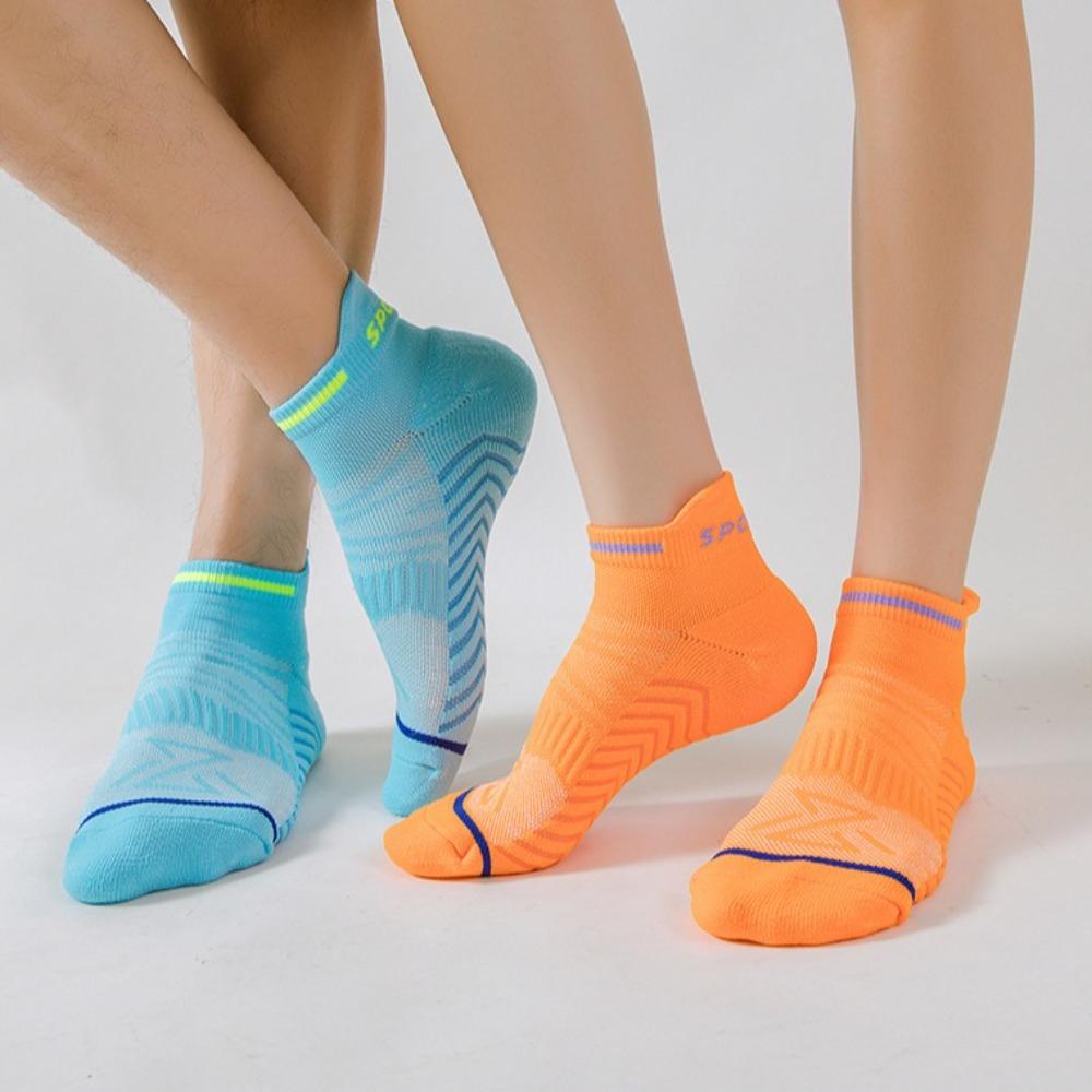 

Носки-трубы для мужчин и женщин, спортивные носки для марафона, полосатые, мужские, короткие, для бега, простые, для футбола
