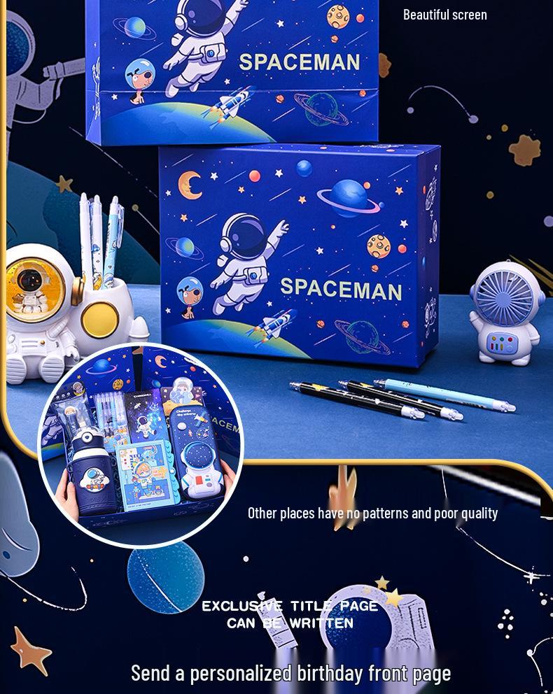 Children's Day Astronaut Stationery Gift Box for 10-Year-Old Boys - Surprise Birthday & Back-to-School Gift
