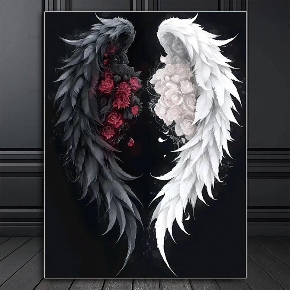 DIY Diamond Painting Cross Stitch Kit Angel Wings Rose Butterfly Full Square Diamond Mosaic New Collection 2024 Home Decor Gift