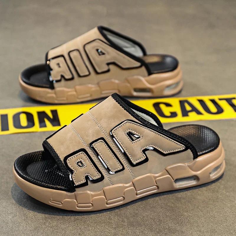 Letní pánské pantofle sandály pro muže pánské pohodlné pantofle originální značky boty venkovní sandály muž léto 2024 sandál chlapec