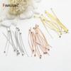 DIY Jewelry Making Accessories 14k Gold Plated Brass Metal Ball Head Pin For Jewelry Making Beading Pins Findings Supplies