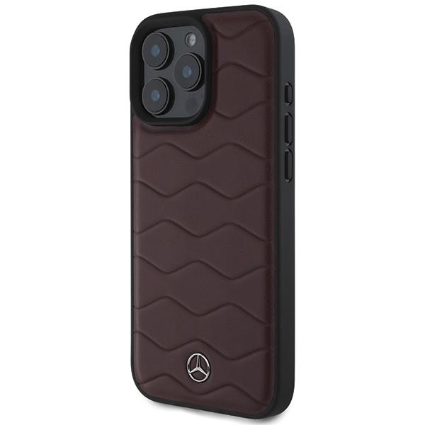 Mercedes Mehcp16X23Rwrsr Iphone16 Pro Max 6.9 Czerwony/Red Hardcase Mb Waves Leather