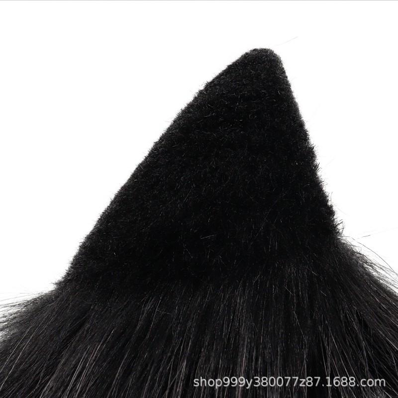 Faux Fur Fox Ears Headband Cosplay Accessory Anime Conventions Unisex Animal Costume Hair Band