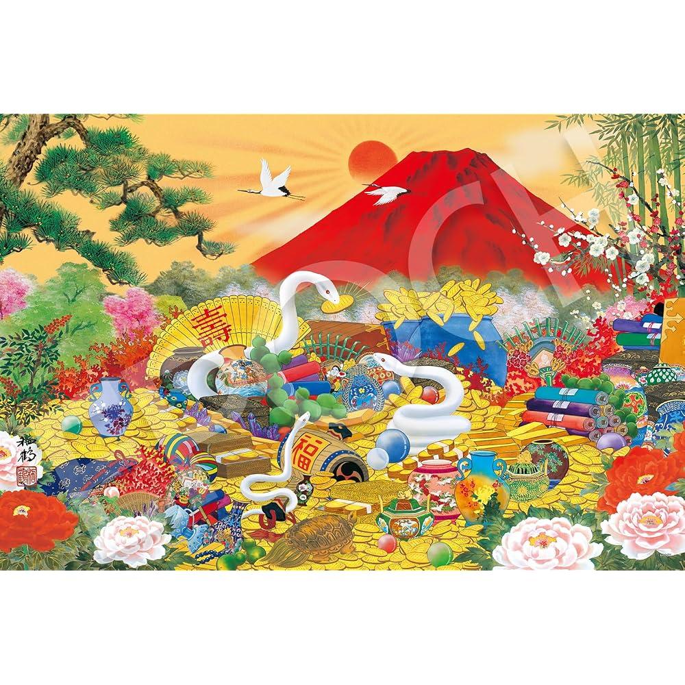 Epoch 1500 Small Piece Jigsaw Puzzle Illustration/Art Japanese Picture Lucky Lucky White Snake (5...