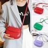 Candy Color Casual Satchel Bag Sling Bags Saddle Shoulder Bag Simple Women Crossbody Bag
