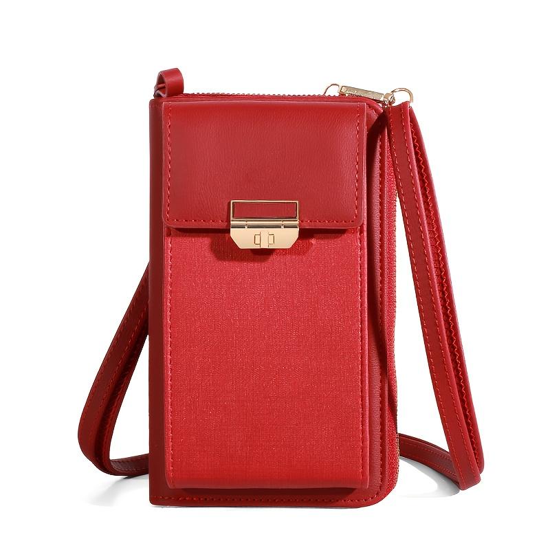 Women's Bag Mobile Phone Bag Trendy Line Simple Ladies Shoulder Bag Messenger Bag Lock Small Square Bag