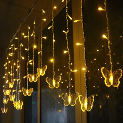 Costyle 110 V Kelebek LED İp Perde Işıkları Işıklar Noel Düğün Parti Dekoru 3,5 M