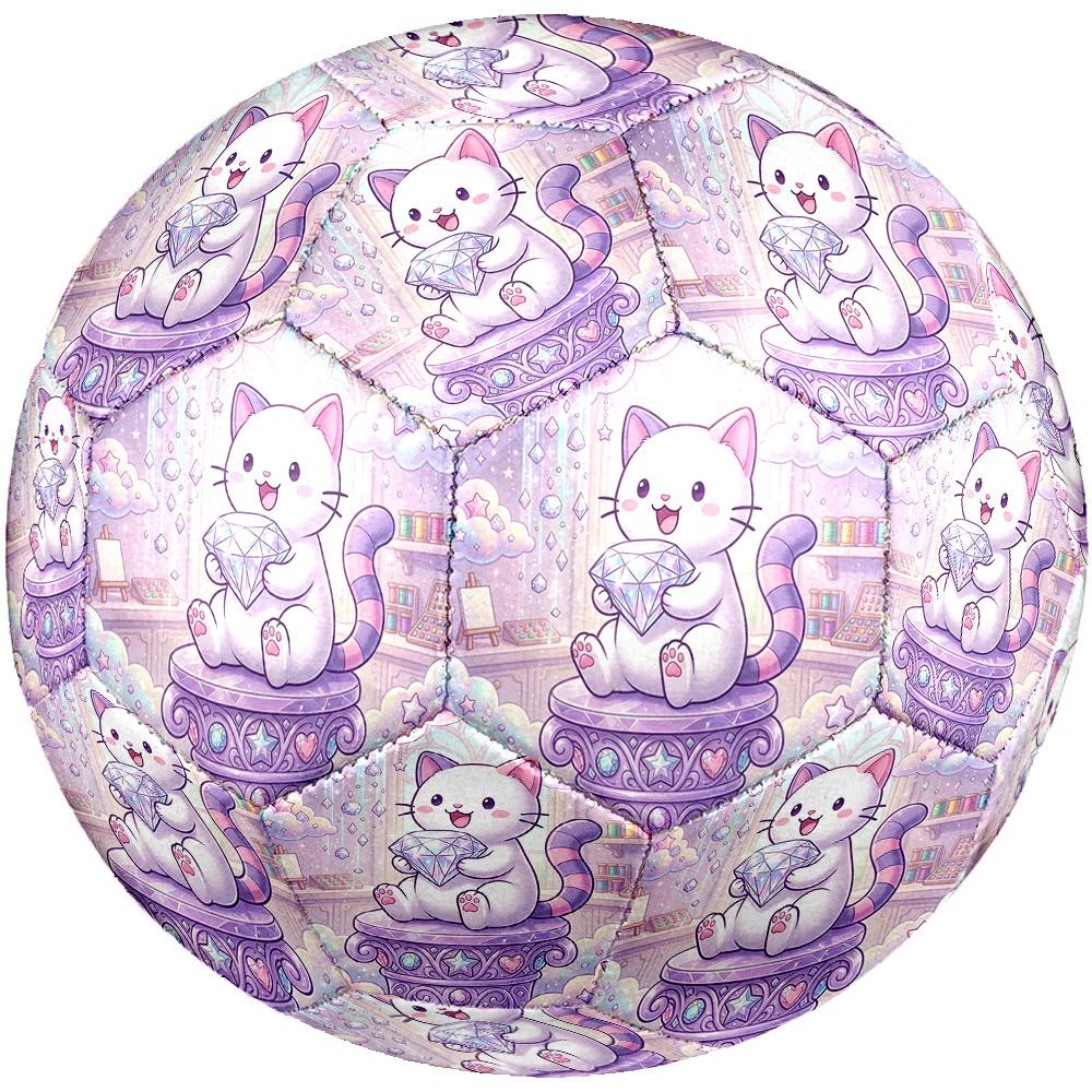 1pc Magical Cat Kingdom Size 5 Soccer Ball Professional Lightweight Durable Match Training Football Indoor &Outdoor Sports BallTraining Ball Y84