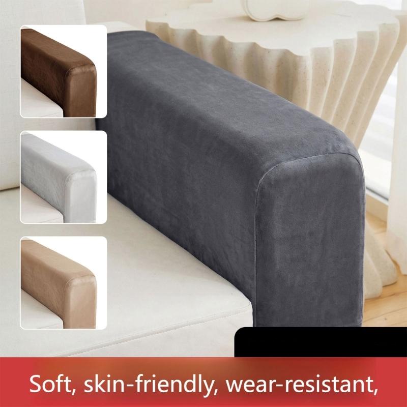 2PCS Elastic Armrest Covers For Sofas Couch Nonslip Design Fit Most Furniture Sofa Arm Slipcovers Arm Chair Protectors