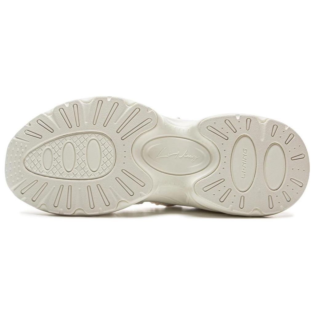 New LiNing Cushioning, Slip Resistant, Abrasion Resistant, Breathable, Support Low Top Casual Shoes Women's Ivory AGCV134-1
