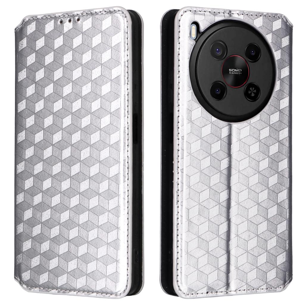 For ZTE Blade V70 Max/nubia V70 Max Case Wallet Rhombus Imprinted Leather Phone Cover