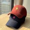 Koreanischer Stil Frühling und Sommer Weiches Oberteil Buchstabendruck K Bestickte Baseballkappe für Herren, Trendiger Outdoor-Sport Sonnenschutz, Gesichtsformend Lässig