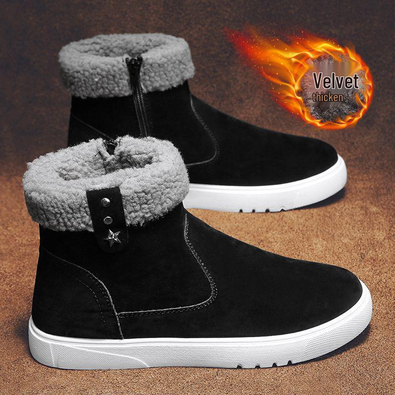 

Мужские теплые зимние кроссовки на флисовой подкладке, хлопковые ботинки Мартина, универсальная повседневная обувь в корейском стиле. 39