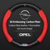AAHV1 For Opel OPCline ASTRA CORSA INSIGNIA MOKKA VECTRA GTC Tigra Carbon fiber Leather Car Steering Wheel Cover Anti-Slip Accessories