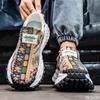 Spring and Autumn Fashion New Breathable Embroidered Thick Soled Men's Shoes with Tall Lazy Feet Casual Sports Men's Shoes