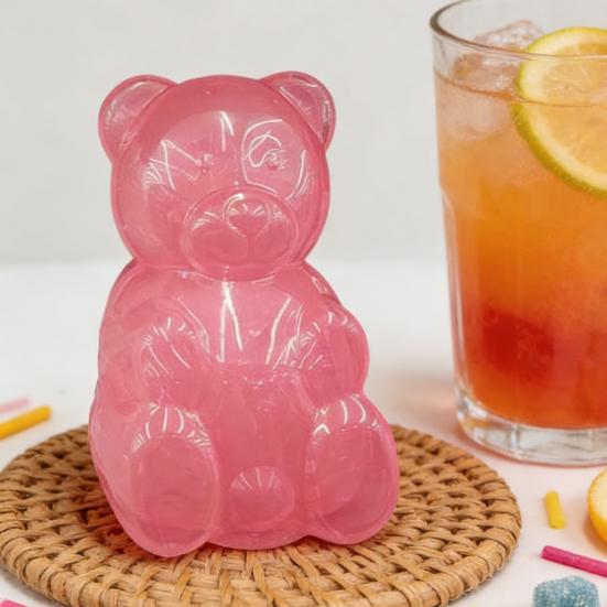 Gummy Bear Container Clear Plastic Bear Shaped Candy Holder Reusable Gift Box for Valentine's Day Party Festive Favors