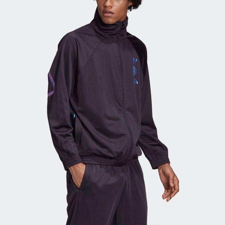 adidas Αυθεντικά Ζακέτα Προπόνησης Zeno Με Εκτύπωση Λογότυπου στην Πλάτη Και Όρθιο Γιακά Ανδρικές Ζακέτες Μαύρο FS7333