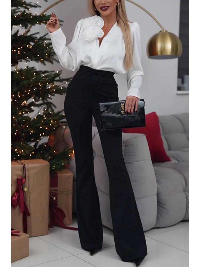 European & American 2025 High-Waisted Flared Pants - Hip-Lifting, Abdomen-Slimming Design.