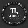 12 Zodiac Volcanic Stone Couple Bracelet Elastic Square Bead Gift for Men and Women