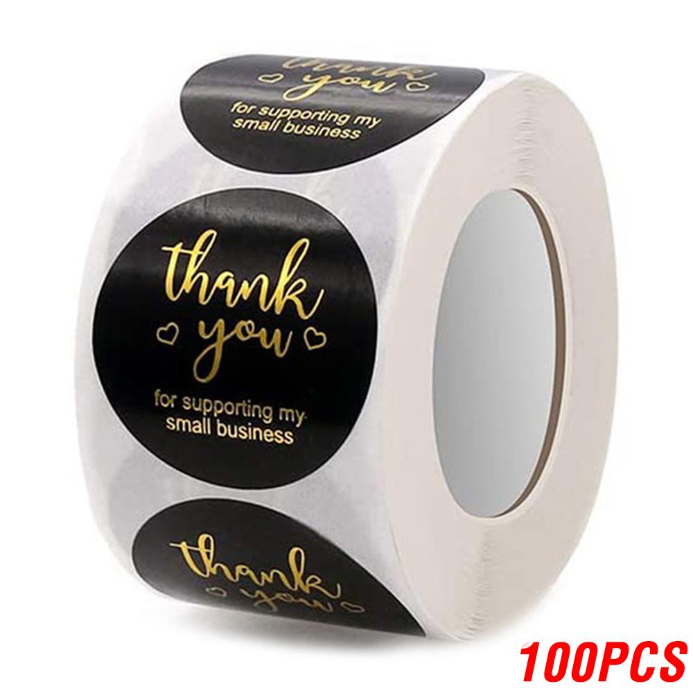 

100-500pcs Thank You Sticker Love Scrapbook Sticker Envelope Packaging Stamp Handmade Stationery Label Kraft Paper Stickers