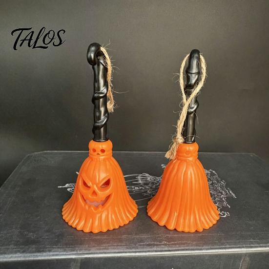 LED Halloween Ornament Pumpkin Broom Light, Hanging Witch Lamp, Decorative Lamp Spooky Light for Holiday Party Theme