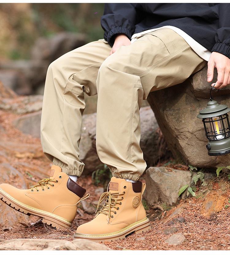 Pánské větruodolné vodoodpudivé cargo turistické kalhoty na jaro/podzim pro outdoor