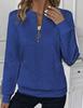 Women's Autumn/Winter Quilted Zip-Up Casual Sweatshirt, 2026 European & American Style