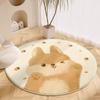 Round Carpet Living Room Plush Mat Thick Children's Room Reading Area Cartoon Bedroom Study Swivel Chair Soundproof Foot Mat
