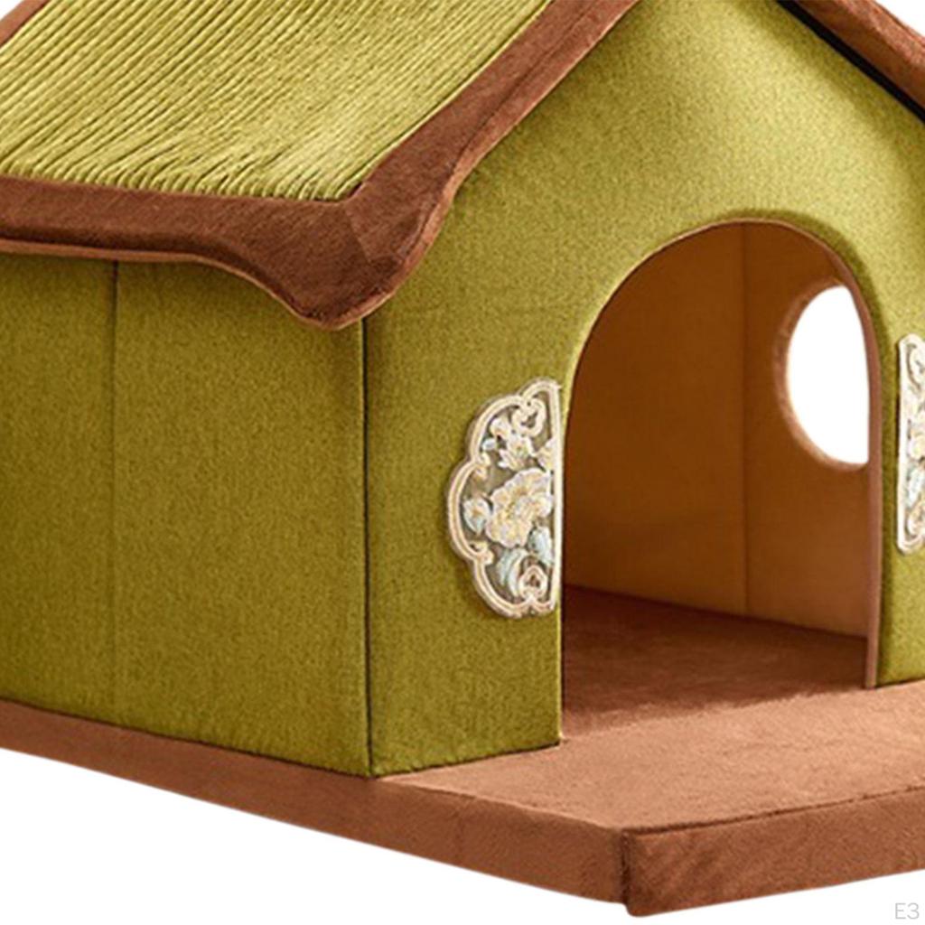 Cat Bed House Hut Kitten Shelter Non Slip Removeable Washable Bunny Kitty Puppy Comfortable Cave