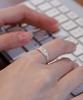 47Bag 925 Silver Star Engraving Friendship Ring Sign Silver Ring