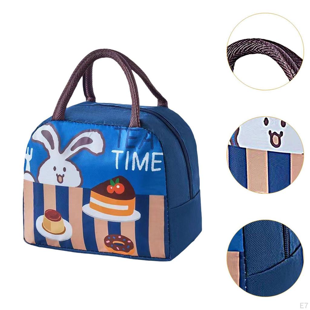 Insulated Thermal Bag Cute Lunch Box for Work Students Picnic
