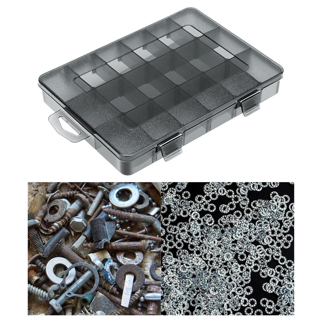 Organizer Container Storage Box Adjustable Divider Removable Grid Compartment for Jewelry Beads