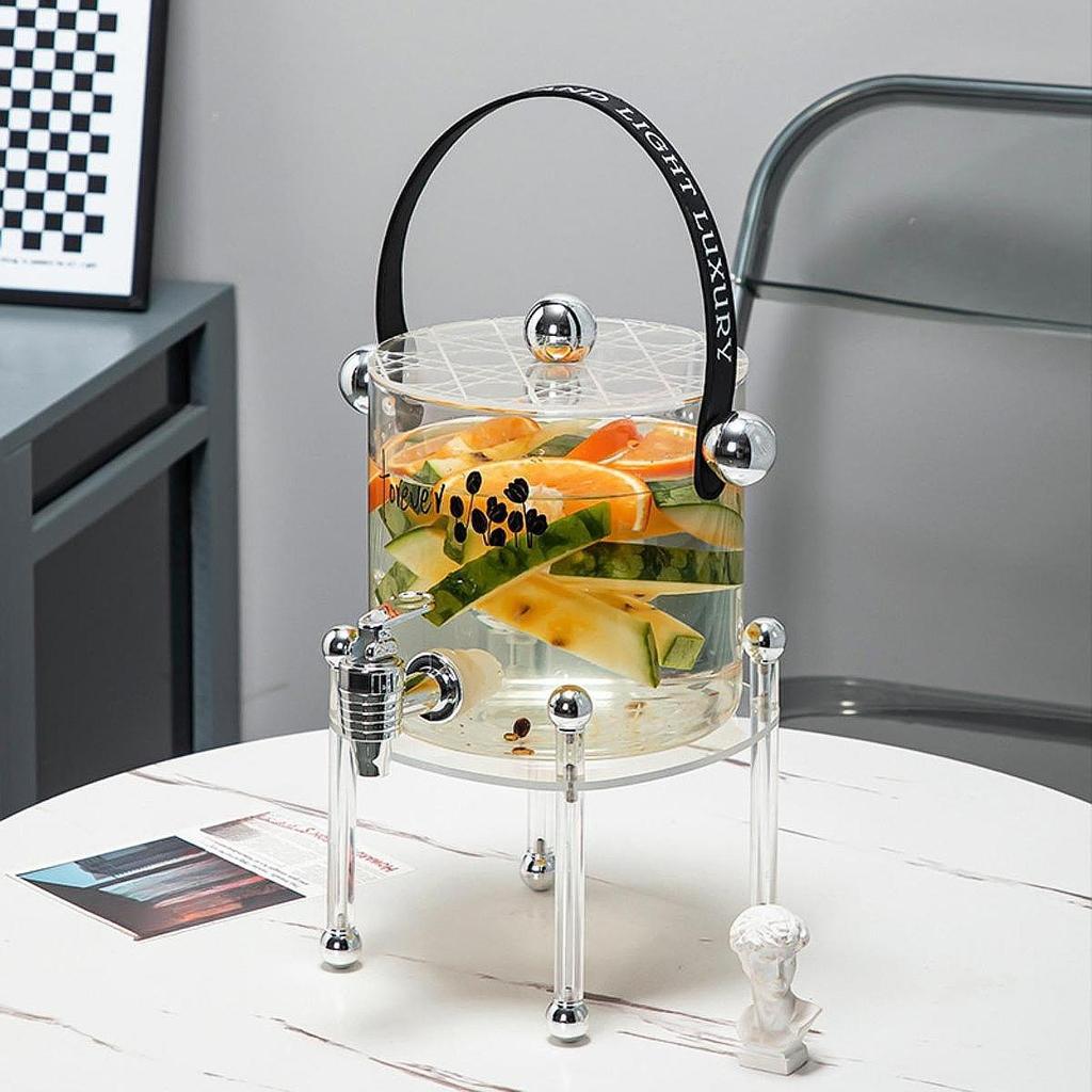Beverage Dispenser with Spigot Cold Kettle Faucet Stand Large Capacity Drink