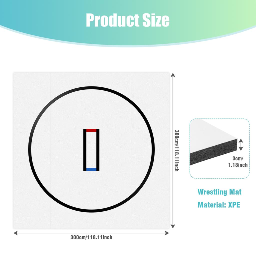 Large Yoga Mat  Exercise Mat with NonSlip Surface Ideal Wrestling Mat Wear Resist Jiu Jitsu Wrestle Mats for Grappling Martial A