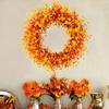 Artificial Flower Wreath for Front Door Rustic Floral Wreath Decoration for Fall Autumn Farmhouse Porch Patio Garden Wall Indoor Outdoor Decor