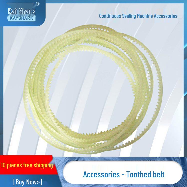 

Automatic Sealing Machine Accessories: FR770/980 Transmission, Rubber, Toothed Belt, and Triangular Guide Belt. 428mm x 5.5mm