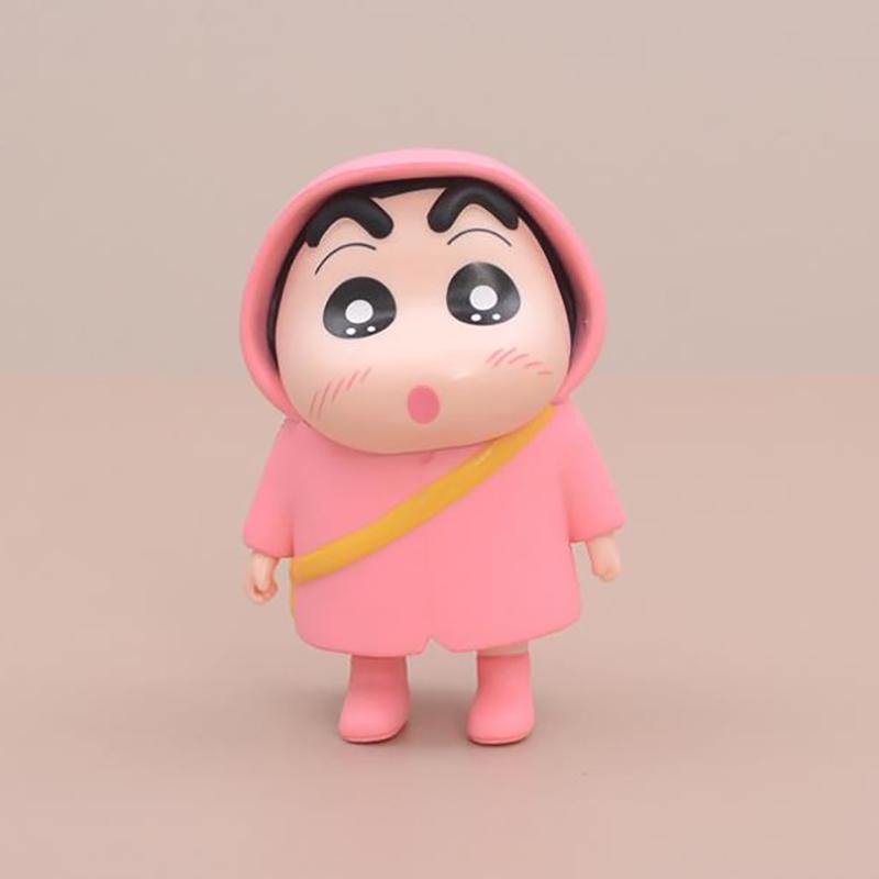 1 pieza 10 cm Kawaii Crayon Shin Chan Figura de Anime Impermeable Pvc Lindo Modelo de Colección Figura de Acción Juguetes Niños Niños Cumpleaños