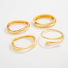 Ingemark Creative Glossy Irregular Water Drop Open Bangles for Women Men Punk Stackable Spring Arm Bracelets Couple Jewelry Gift