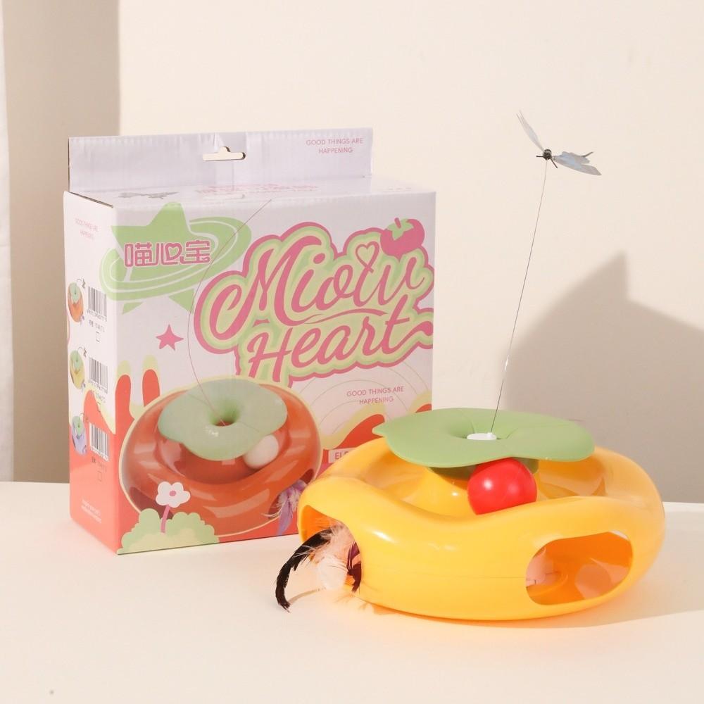 

Portable Intelligent Electric Cat Toy Automatic Rotating Track Swimming Cat Toy Plate жёлтый