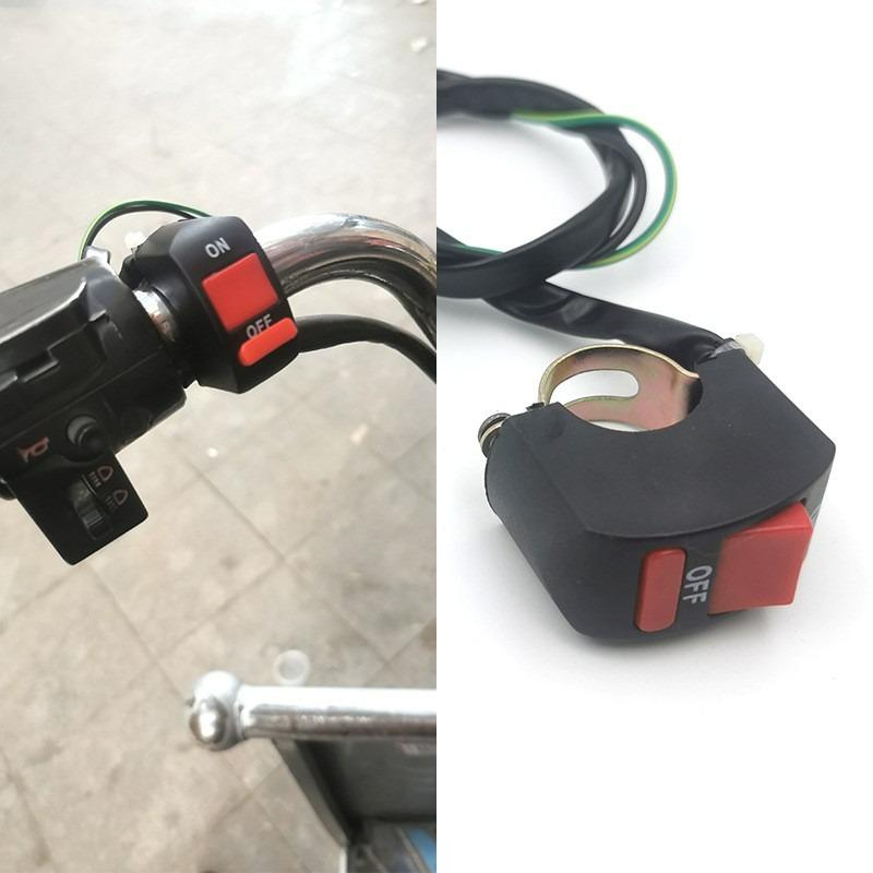 Motorrad-Lenker-Not-Aus-Schalter, Ein-/Ausschalter für Motorrad- und E-Bike-Scheinwerfer/Blinker, universeller Bedienknopf, 12 V, DIY