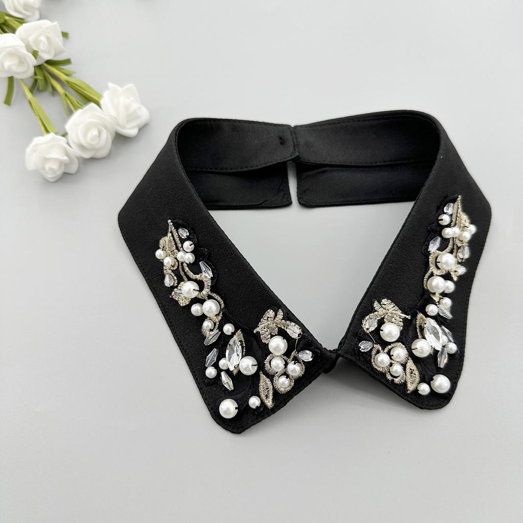 Women's Clothing, Versatile Fake Collars, Autumn and Winter Embroidered Fake Collars, Handmade Beads, Fake Collars, Manufacturer