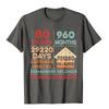 Regali Vintage per l'80° Compleanno 80 Anni 960 Mesi T-Shirt Camicia Cotone Uomo Magliette Uniche All'Ingrosso