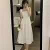 Women's 2025 Summer French Mid-Length Waist-Slimming Temperament Dress