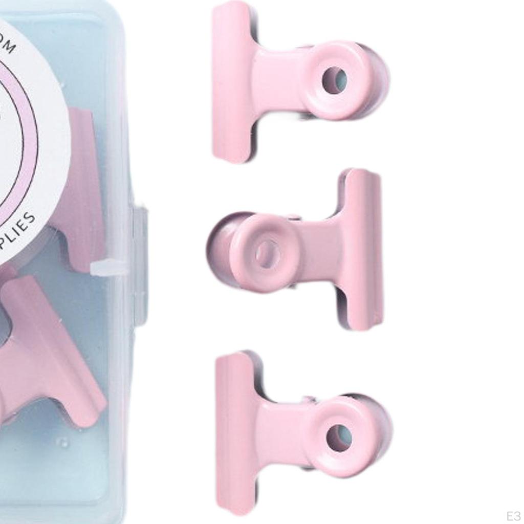 8 Pieces Small Bull Clips Metal Paper Grip Office Clamp Mini Binder for Bags