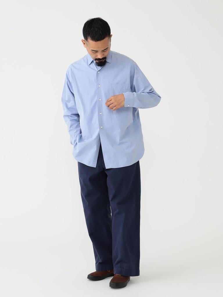 Beams Plus Men's Large/Small Shirt, Regular Collar, 120/3, Broadcloth, SAX XL, 38110235139