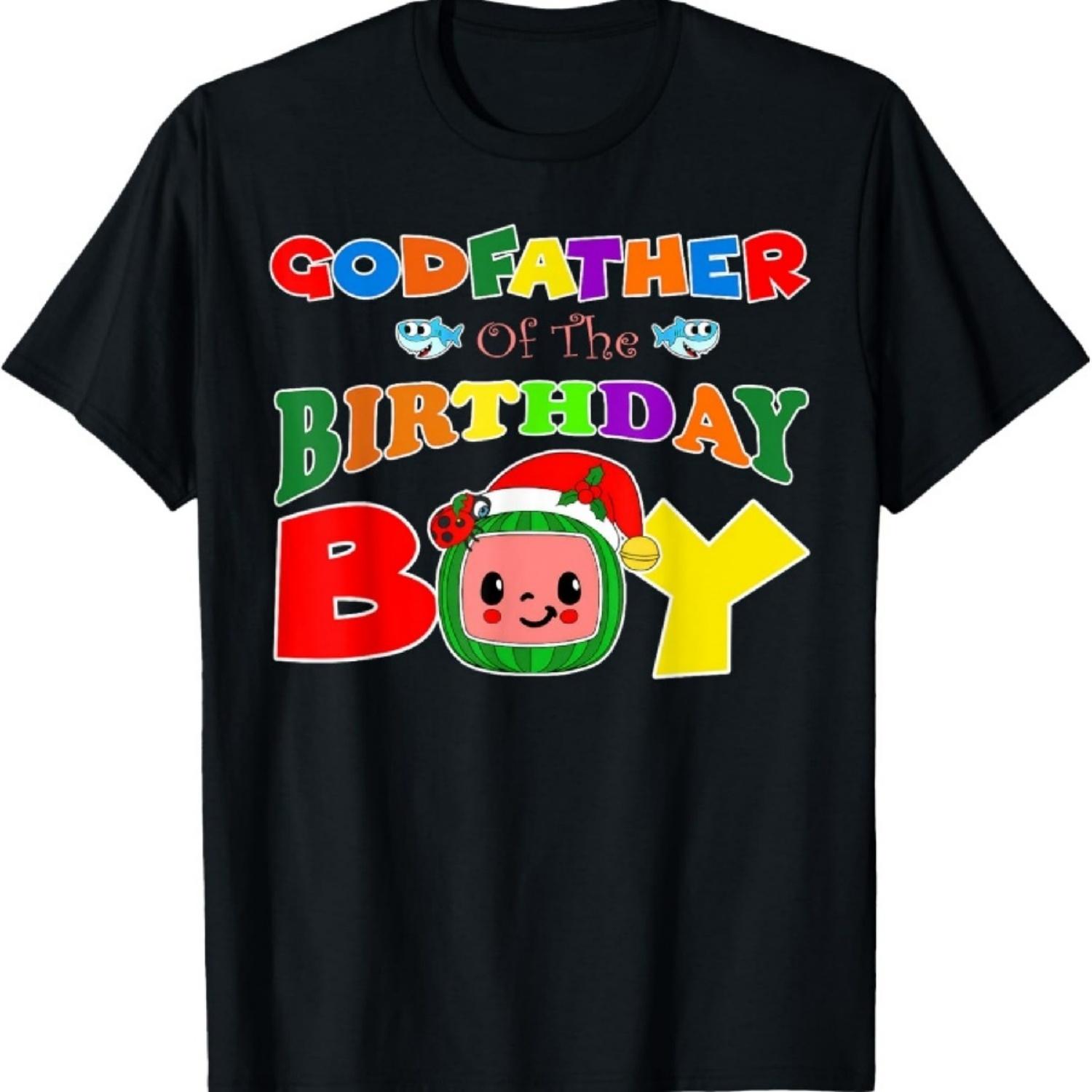 Крестный отец именинника Смешная футболка в семейном стиле с арбузом S