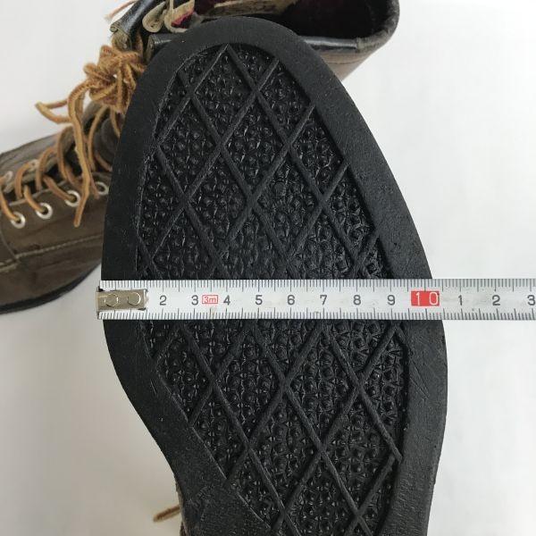 WOLVERINE Kožené šněrovací pracovní boty Vintage Velikost 12D 29.5-30.0 Hnědé 1000 Mile(POUŽITÝ)