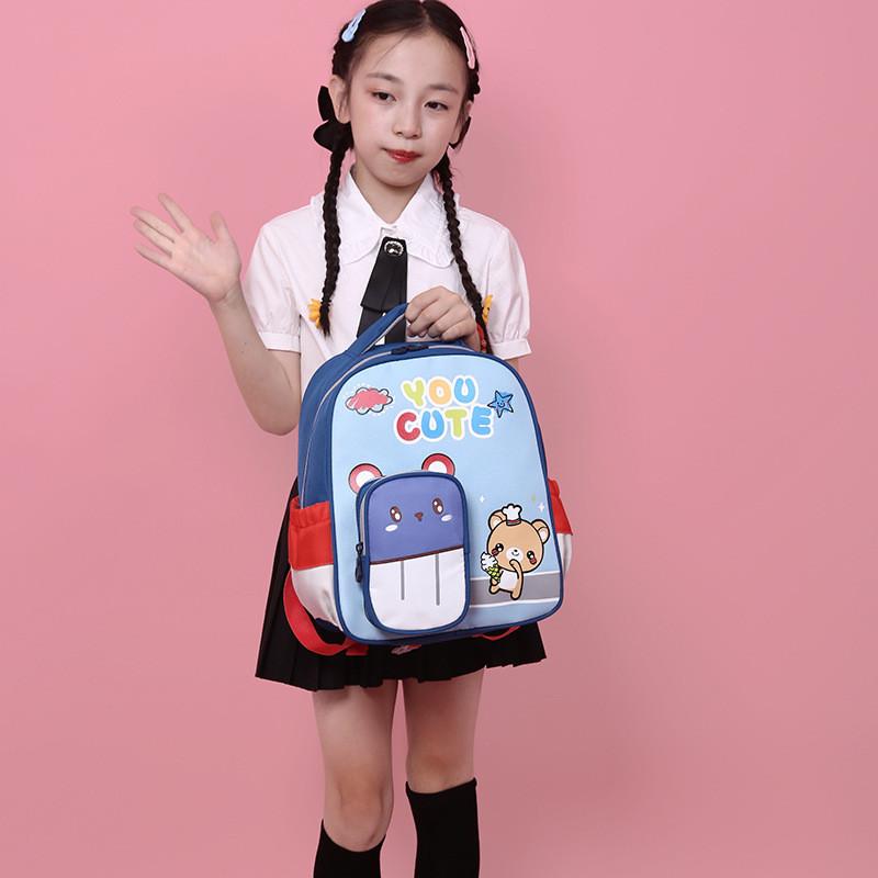 Breathable Cute Kindergarten Backpack For Kids Colorful Printed Children's School Bag