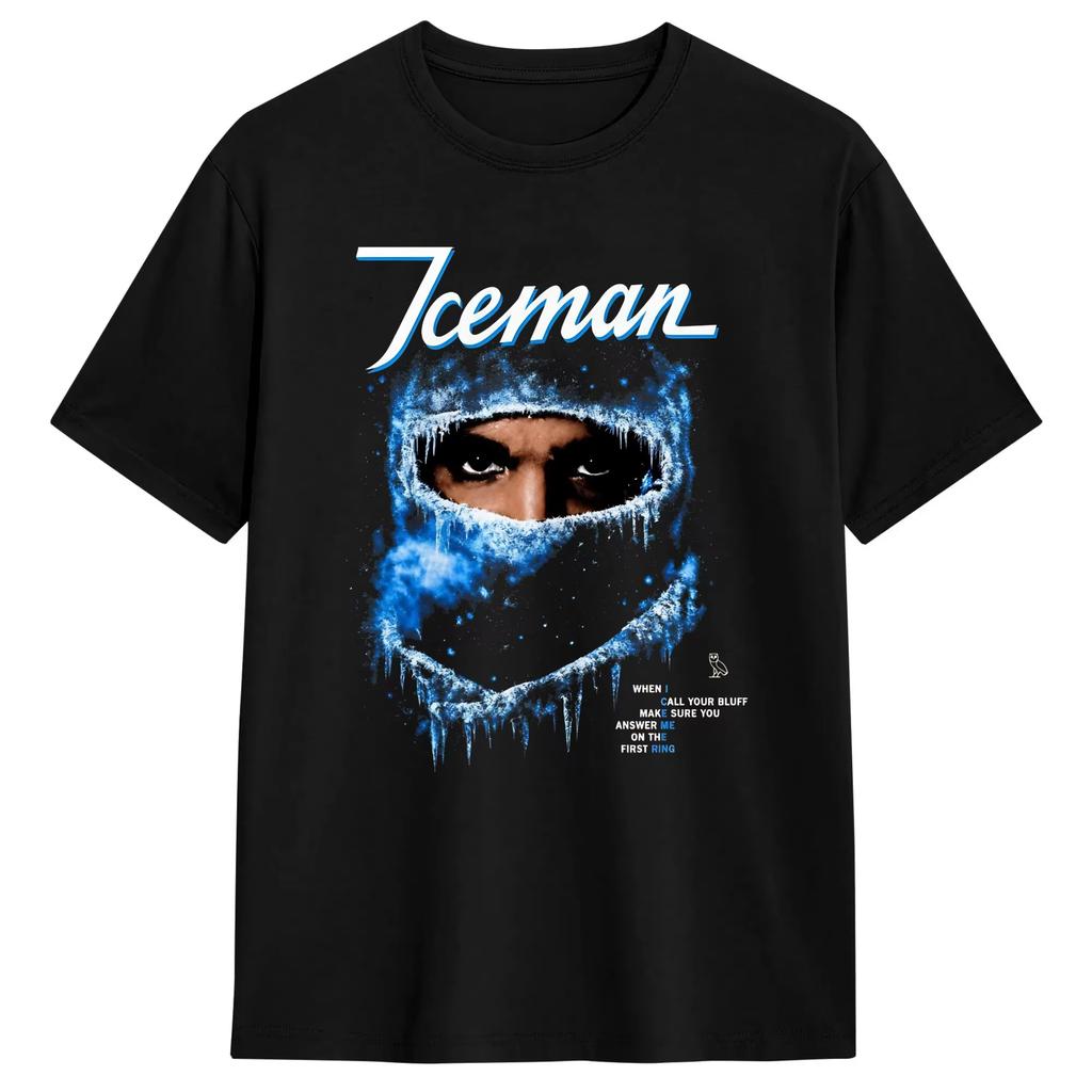 Drake The Iceman T-shirt Vintage Street Engineered Hommes Femmes Oversize Manches Courtes Y2k Coton Manches Courtes Vêtements Féminins Masculins